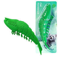 Catnip Fish Cat Toy – Silicone Crayfish Chew & Toothbrush for Cats, Stress Relief & Teeth Cleaning