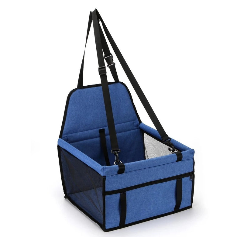 Foldable Pet Car Seat – Portable Safety Travel Bag for Small Dogs & Cats