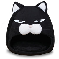 Cartoon Fleece Pet Bed – Warm Cozy House for Cats and Puppies