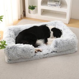 Plush Round Dog & Cat Bed – Cozy Winter Pet Bed for Small Dogs and Cats
