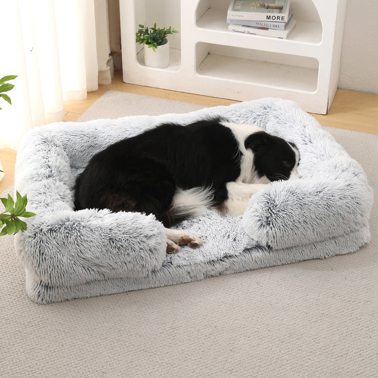 Plush Round Dog & Cat Bed – Cozy Winter Pet Bed for Small Dogs and Cats