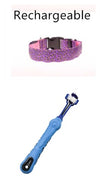 Adjustable LED Dog Collar – Safety Nylon Pet Collar with Leopard Print