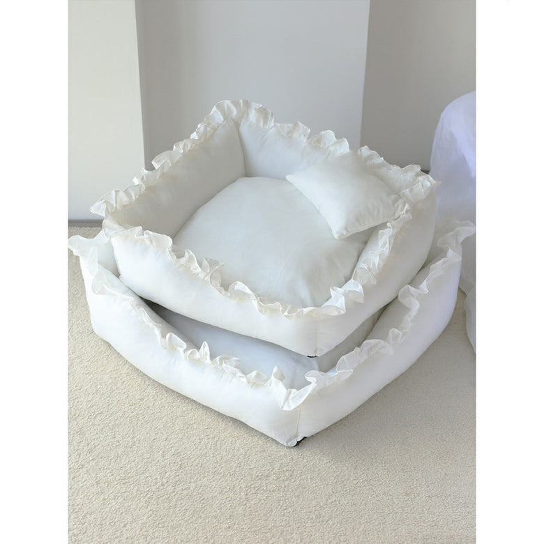Luxury Small Dog & Cat Bed – Soft Plush Pet Sofa House for Puppies, Teddy, Cats