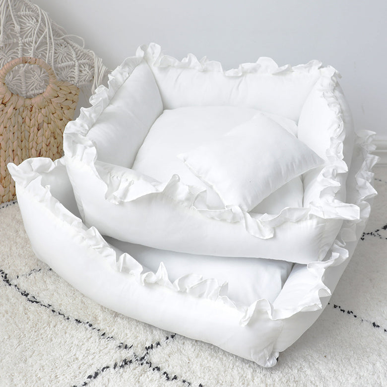 Luxury Small Dog & Cat Bed – Soft Plush Pet Sofa House for Puppies, Teddy, Cats