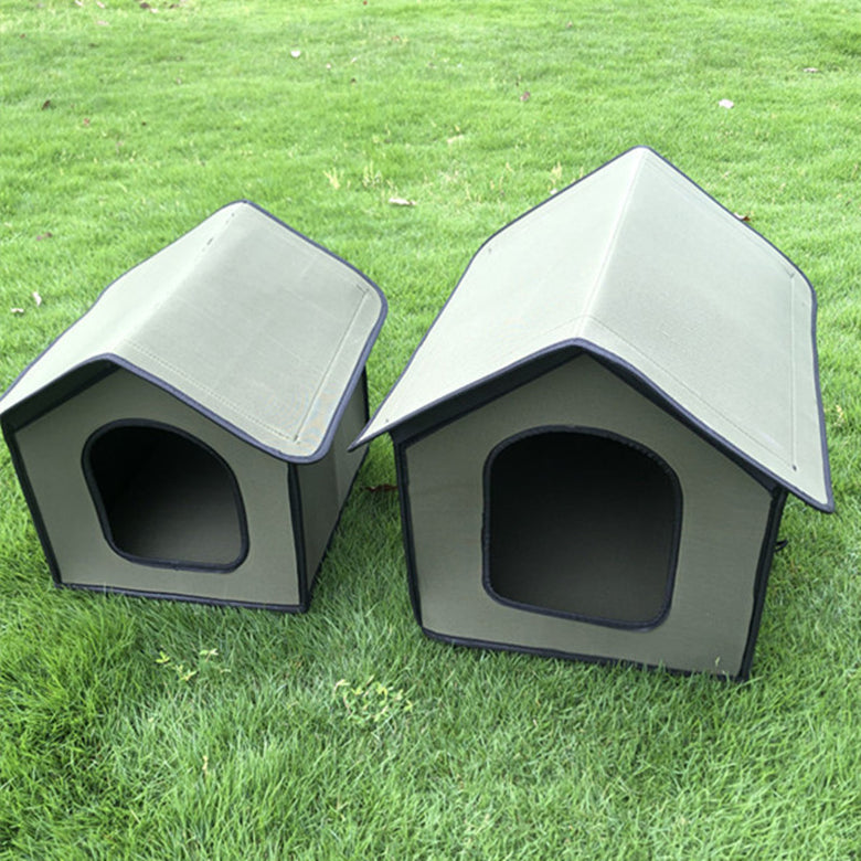 Waterproof Outdoor Dog & Cat House – Foldable Pet Kennel & Shelter for Indoor & Outdoor Sleeping