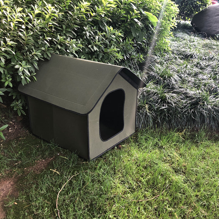 Waterproof Outdoor Dog & Cat House – Foldable Pet Kennel & Shelter for Indoor & Outdoor Sleeping