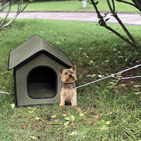 Waterproof Outdoor Dog & Cat House – Foldable Pet Kennel & Shelter for Indoor & Outdoor Sleeping