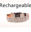 Adjustable LED Dog Collar – Safety Nylon Pet Collar with Leopard Print