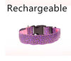 Adjustable LED Dog Collar – Safety Nylon Pet Collar with Leopard Print