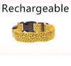 Adjustable LED Dog Collar – Safety Nylon Pet Collar with Leopard Print
