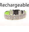 Adjustable LED Dog Collar – Safety Nylon Pet Collar with Leopard Print