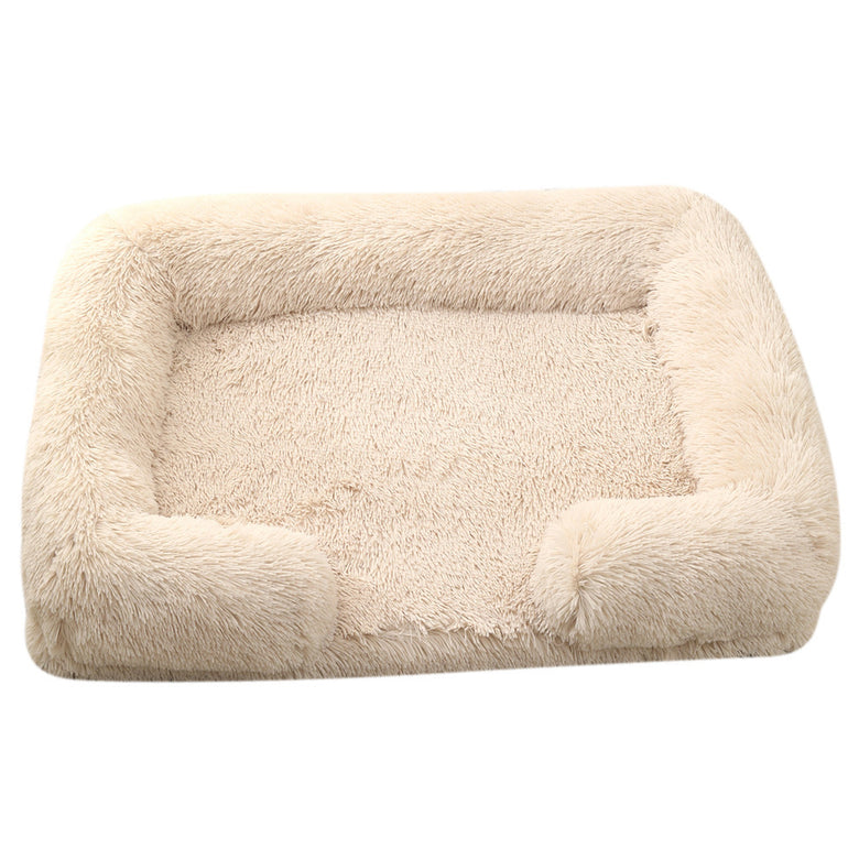 Plush Round Dog & Cat Bed – Cozy Winter Pet Bed for Small Dogs and Cats
