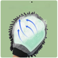 2-in-1 Pet Bathing Brush & Grooming Glove – Brushing, Massaging, and Drying Tool for Dogs & Cats