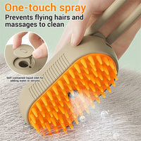 3-in-1 Cat & Dog Steam Brush – Electric Pet Grooming Comb with Spray, Massage & Hair Removal