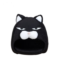 Cartoon Fleece Pet Bed – Warm Cozy House for Cats and Puppies