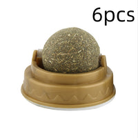 Catnip Ball Cat Treats – Rotating Dental Toy for Cats, Molar Teeth Cleaning & Stress Relief