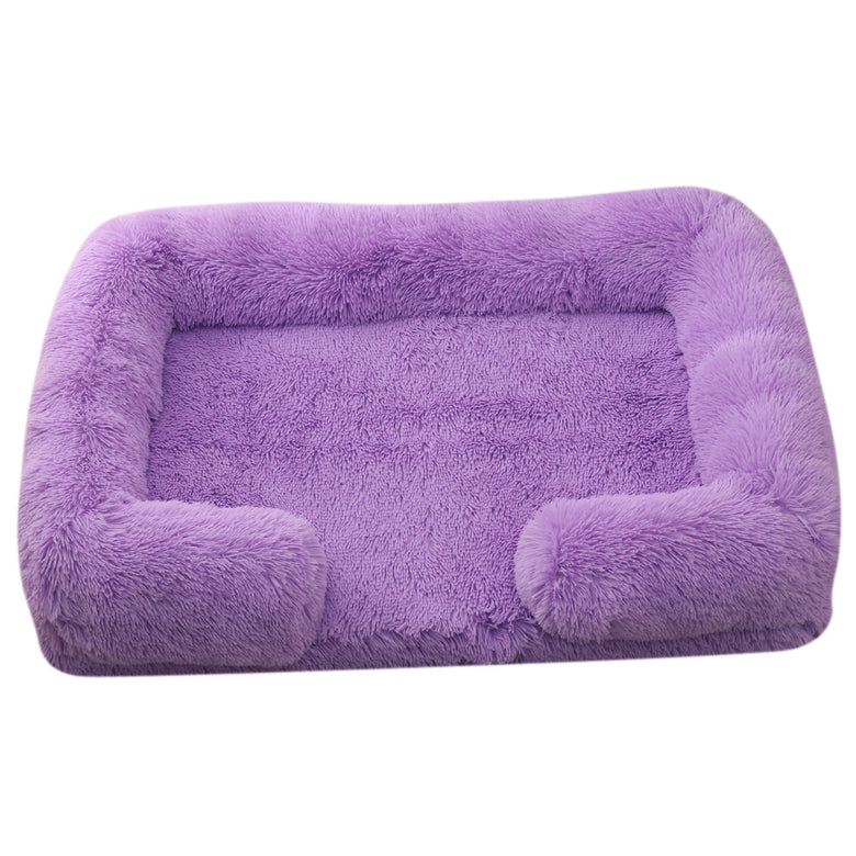 Plush Round Dog & Cat Bed – Cozy Winter Pet Bed for Small Dogs and Cats