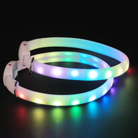 USB Rechargeable LED Dog Collar – Luminous Flashing Safety Necklace for Night Walking