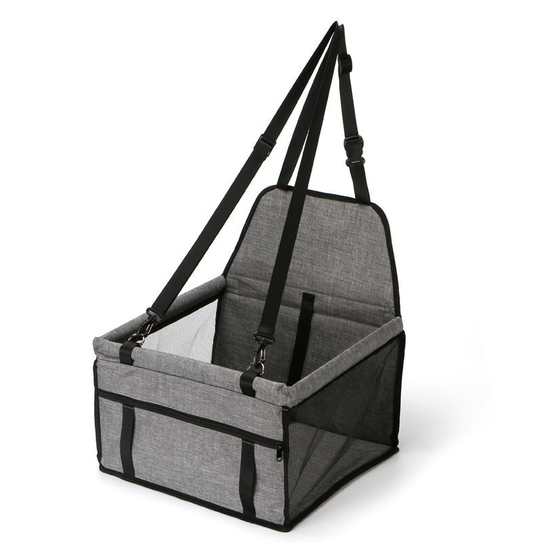 Foldable Pet Car Seat – Portable Safety Travel Bag for Small Dogs & Cats