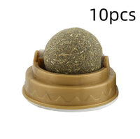 Catnip Ball Cat Treats – Rotating Dental Toy for Cats, Molar Teeth Cleaning & Stress Relief