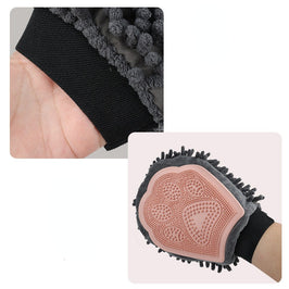2-in-1 Pet Bathing Brush & Grooming Glove – Brushing, Massaging, and Drying Tool for Dogs & Cats