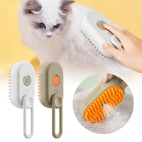 3-in-1 Cat & Dog Steam Brush – Electric Pet Grooming Comb with Spray, Massage & Hair Removal