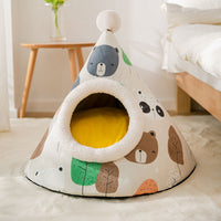 Triangle Yurt Cat Litter Box – Enclosed Pet Litter for Cats