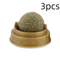 Catnip Ball Cat Treats – Rotating Dental Toy for Cats, Molar Teeth Cleaning & Stress Relief