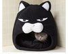 Cartoon Fleece Pet Bed – Warm Cozy House for Cats and Puppies