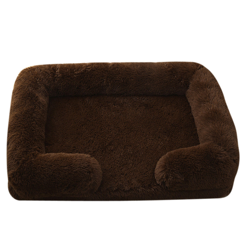 Plush Round Dog & Cat Bed – Cozy Winter Pet Bed for Small Dogs and Cats