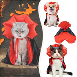 Halloween Pet Costume – Cute Vampire Cloak for Small Dogs, Cats, Puppies & Kittens | Kawaii Cosplay Pet Clothes & Accessories Gift