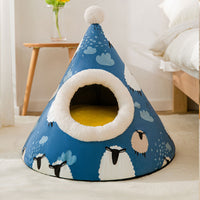 Triangle Yurt Cat Litter Box – Enclosed Pet Litter for Cats