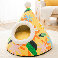 Triangle Yurt Cat Litter Box – Enclosed Pet Litter for Cats