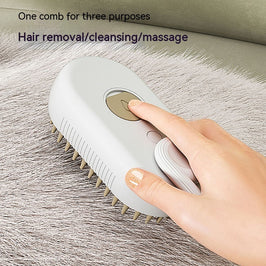 3-in-1 Cat & Dog Steam Brush – Electric Pet Grooming Comb with Spray, Massage & Hair Removal