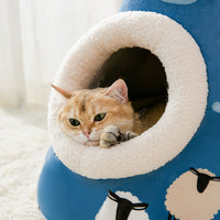 Triangle Yurt Cat Litter Box – Enclosed Pet Litter for Cats