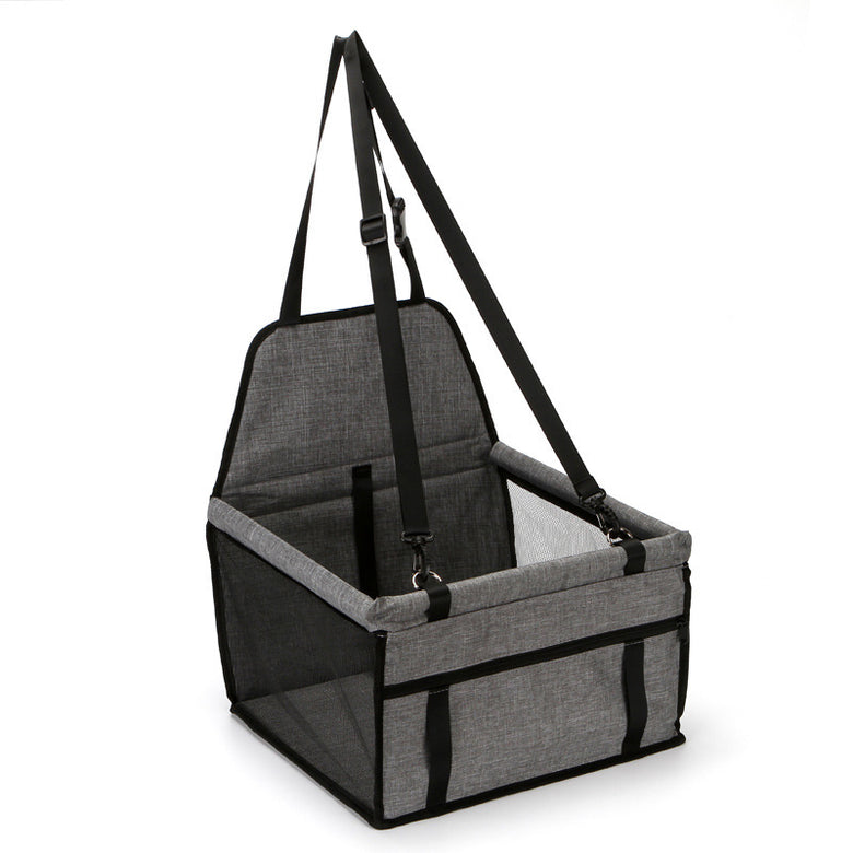 Foldable Pet Car Seat – Portable Safety Travel Bag for Small Dogs & Cats