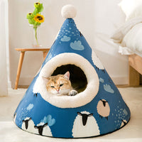 Triangle Yurt Cat Litter Box – Enclosed Pet Litter for Cats