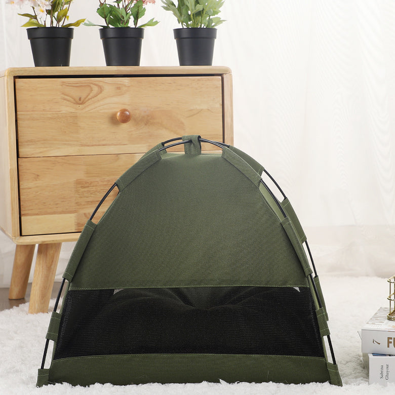 Cat & Dog Tent Bed with Cushion – Cooling Mat Pet Sofa, Indoor Kennel & Cozy Nest for Small Pets