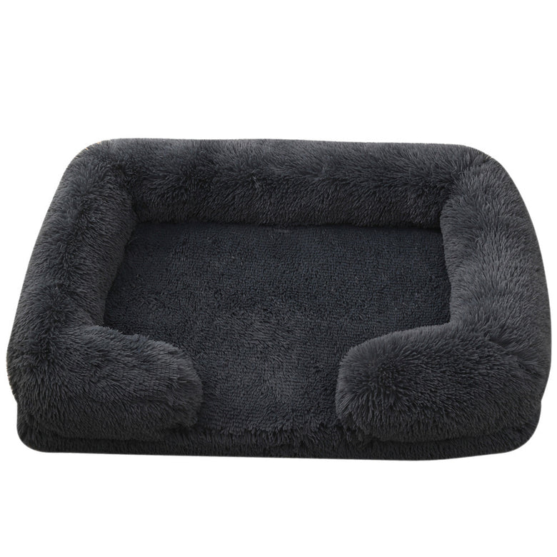 Plush Round Dog & Cat Bed – Cozy Winter Pet Bed for Small Dogs and Cats
