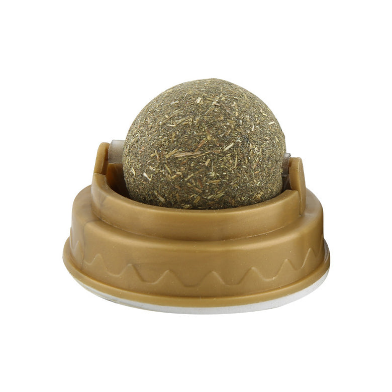 Catnip Ball Cat Treats – Rotating Dental Toy for Cats, Molar Teeth Cleaning & Stress Relief