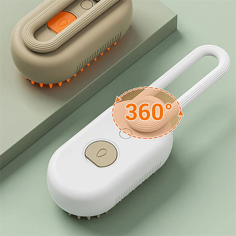 3-in-1 Cat & Dog Steam Brush – Electric Pet Grooming Comb with Spray, Massage & Hair Removal