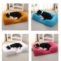 Plush Round Dog & Cat Bed – Cozy Winter Pet Bed for Small Dogs and Cats