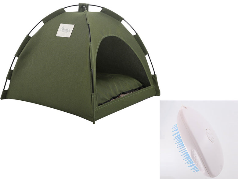 Cat & Dog Tent Bed with Cushion – Cooling Mat Pet Sofa, Indoor Kennel & Cozy Nest for Small Pets