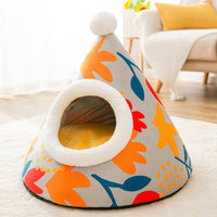 Triangle Yurt Cat Litter Box – Enclosed Pet Litter for Cats