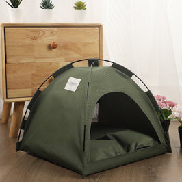 Cat & Dog Tent Bed with Cushion – Cooling Mat Pet Sofa, Indoor Kennel & Cozy Nest for Small Pets